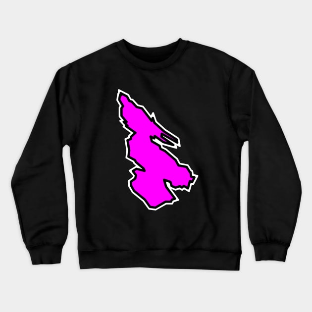 Salt Spring Island Simple Silhouette in Pink Magenta - Bold and Bright - Salt Spring Island Crewneck Sweatshirt by City of Islands